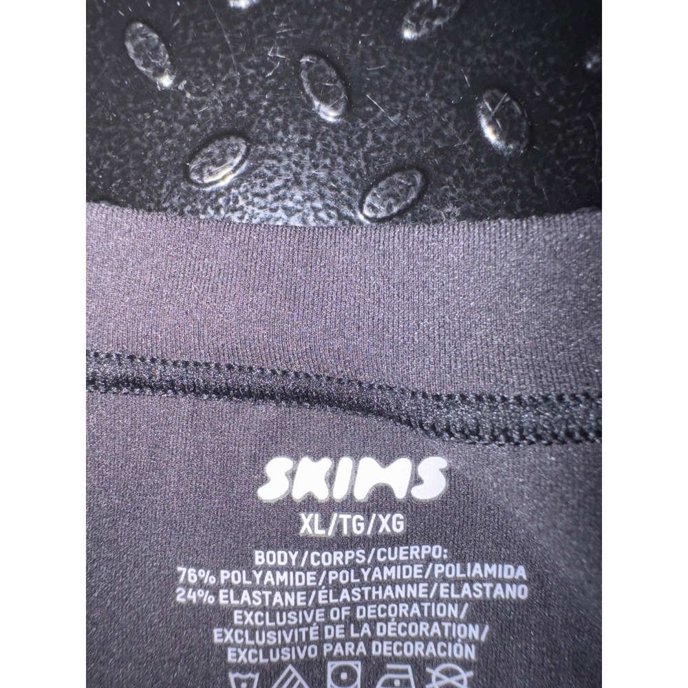 SKIMS T-Shirt XL black Minimalist Crew Neck Stretch Career clean girl office - Picture 4 of 5